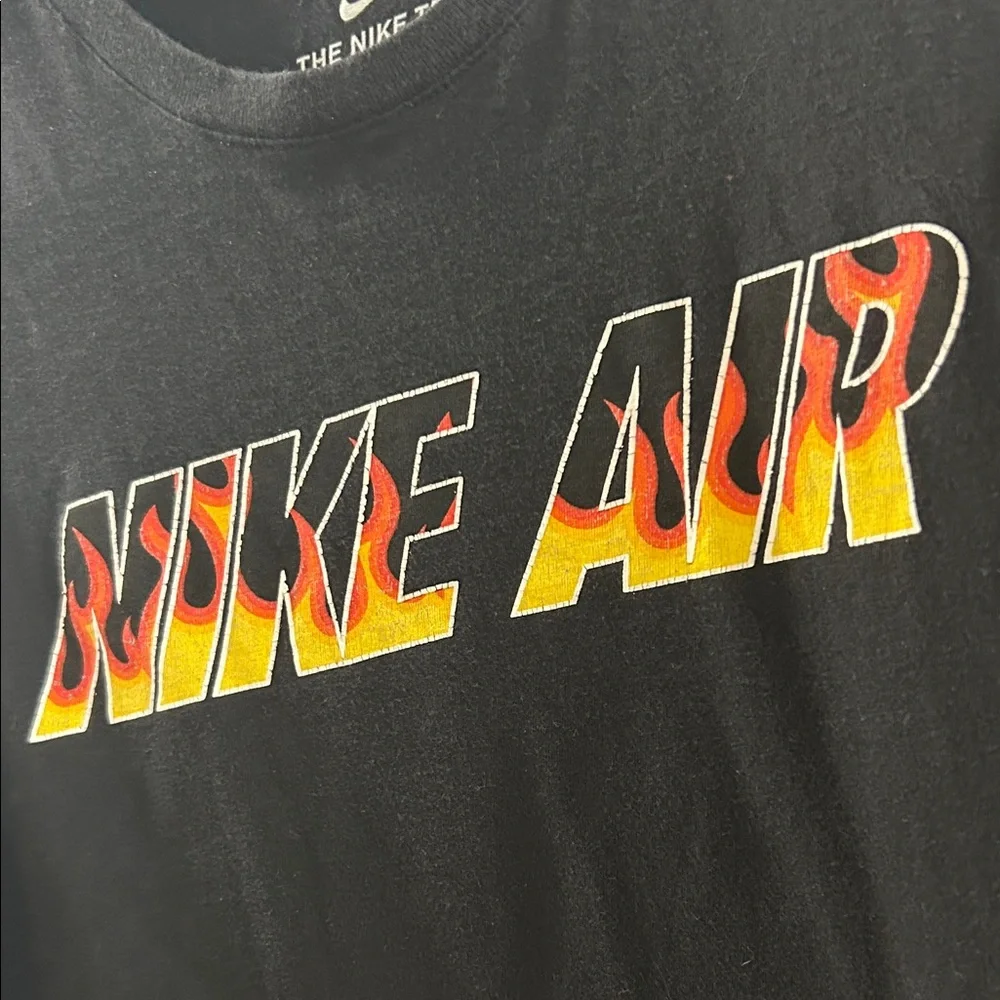 Nike Air Black Tee with Flame Logo